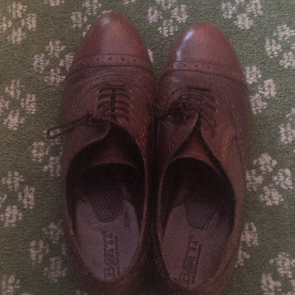 Born brown leather oxfords